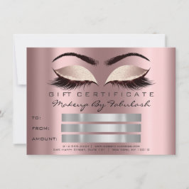 Convite Glitter Lashes Dourados Faísca de Certificado de M