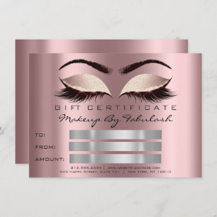 Convite Glitter Lashes Dourados Faísca de Certificado de M
