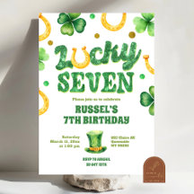 Glitter Lucky Seven St Patrick Aniversário