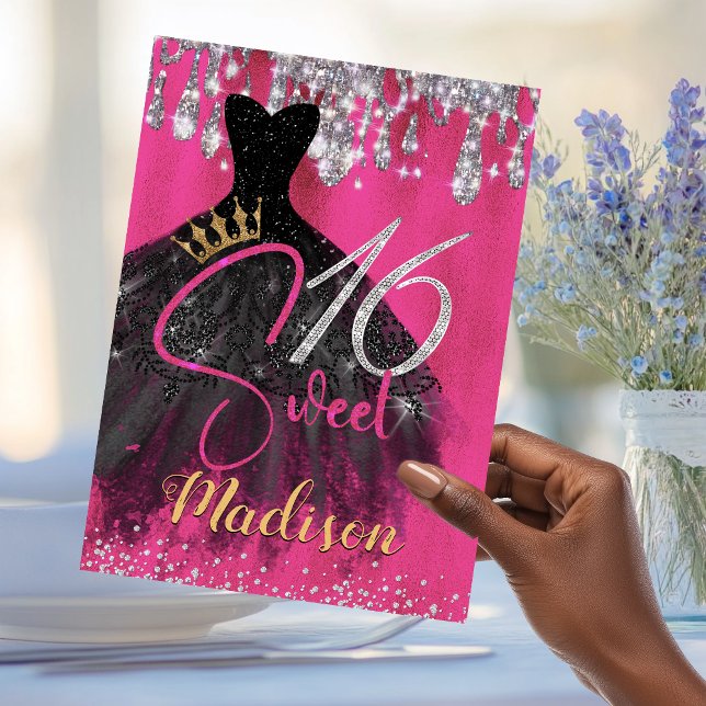 Convite Glitter prateado rosa quente quente pálido pinga d (Criador carregado)