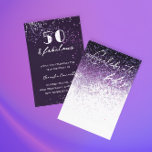 Convite Glitter Purple Confetti A QUALQUER ANO Aniversário<br><div class="desc">Deixe que o amor "CELEBRATE" brilhando,  caindo em confete em tons de Festa de aniversário feminina roxa e fabulosa de tendências modernas ou o seu convite a eventos especiais **O texto pode ser modificado para atender às suas necessidades.</div>