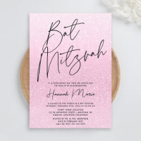 Glitter Rosa Chic Bat Mitzvah