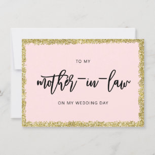 Convite Glitter rosa e Dourado para a minha mãe no cartã