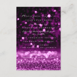 Convite Glitter Rosa Roxo Casamento Noiva Sweet 16