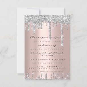 Convite Glitter Rosa Silver Lux Bridal 16º