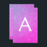 Convite Glitter roxo rosa 16 Sweet Salve a data<br><div class="desc">Brilhante rosa e roxo Brilhante Doce Dezesseis Monogramas Nome e Salva Inicialmente o Convite de aniversário de Data. Este convite é perfeito para a Festa de aniversário Sparkle Glitter Sweet 16,  que procura celebrar no estilo.</div>
