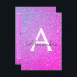 Convite Glitter roxo rosa 16 Sweet Salve a data<br><div class="desc">Brilhante rosa e roxo Brilhante Doce Dezesseis Monogramas Nome e Salva Inicialmente o Convite de aniversário de Data. Este convite é perfeito para a Festa de aniversário Sparkle Glitter Sweet 16,  que procura celebrar no estilo.</div>