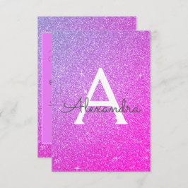 Convite Glitter roxo rosa 16 Sweet Salve a data