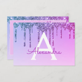 Convite Glitter roxo Sweet 16 Save the Date (Salvar a data