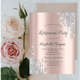 Convite Glitter Silver Elegante Reduz a Baixa Dourada do R