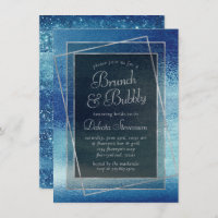 Glitzy Foil | Champanhe Ice Azul Iridescente Brunc