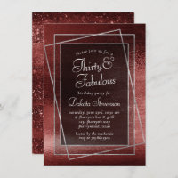Glitzy Foil | Henna Crimson Red Glitter Aniversári
