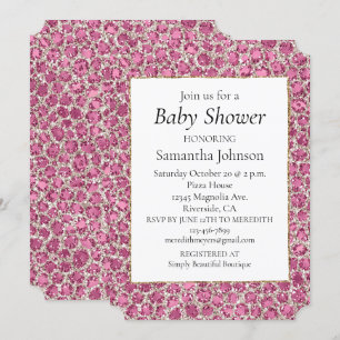 Convite Glitzy Glam Glitter Glitter Leopard