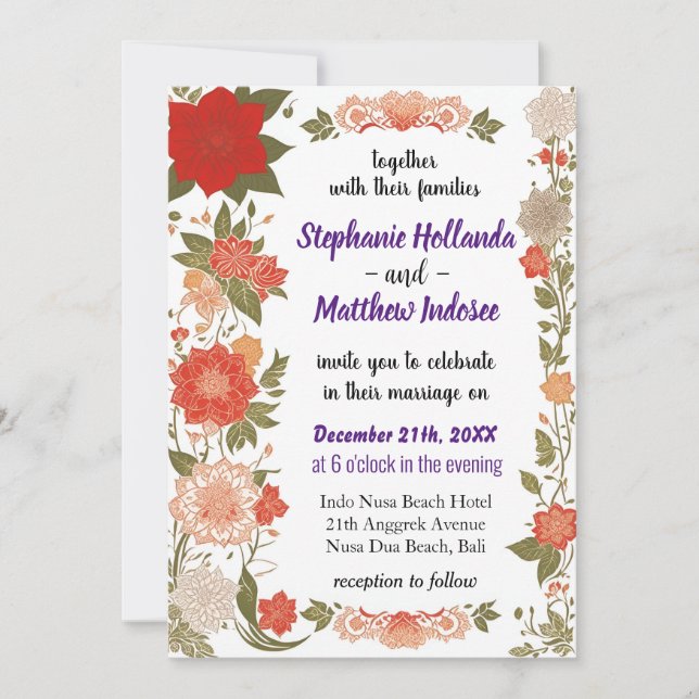 Convite Glória da Manhã na Teoria dos Uniões Matrimoniais  (Frente)