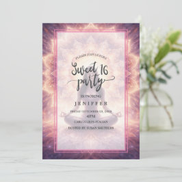 Convite Glowing Mandala Meditation Woman