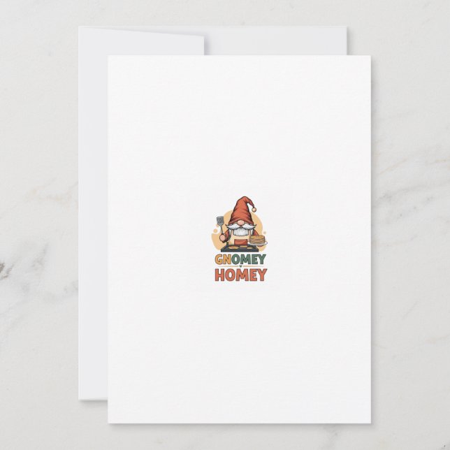 Convite Gnomey Homey Pancakes design (Verso)