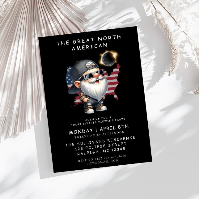 Convite Gnomo 2024 Grupo de Visualização do Eclipse Solar  (Criador carregado)