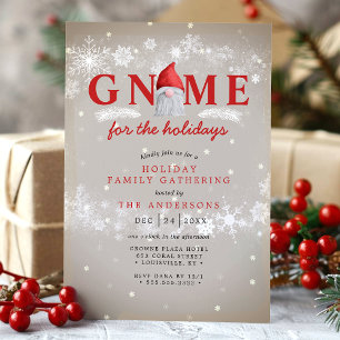 Convite Gnomo Para As Festividades Natal Família Reunião