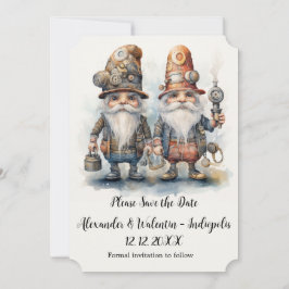 Convite Gnomos de Festa Salvam a data