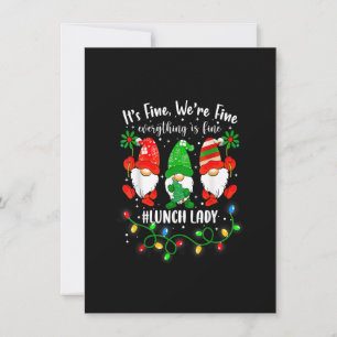 Convite Gnomos Luz de Natal Estou Bem Tudo Está Bem lunc