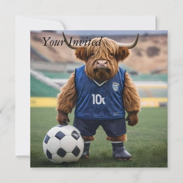 Convite "Goal-Getter: Uma Vaca do Planalto Vestida para o  (Frente)
