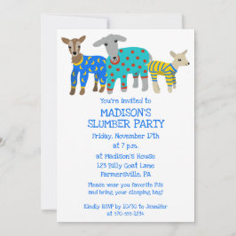 Convite Goats in Pajamas Kids SlumbParty