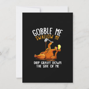 Convite Gobble Me Engole Camisa - Ação De Graças Engraçada