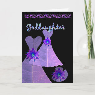 Convite GODDAUGHTER - Junior Bridesmaid  PURPLE Gown