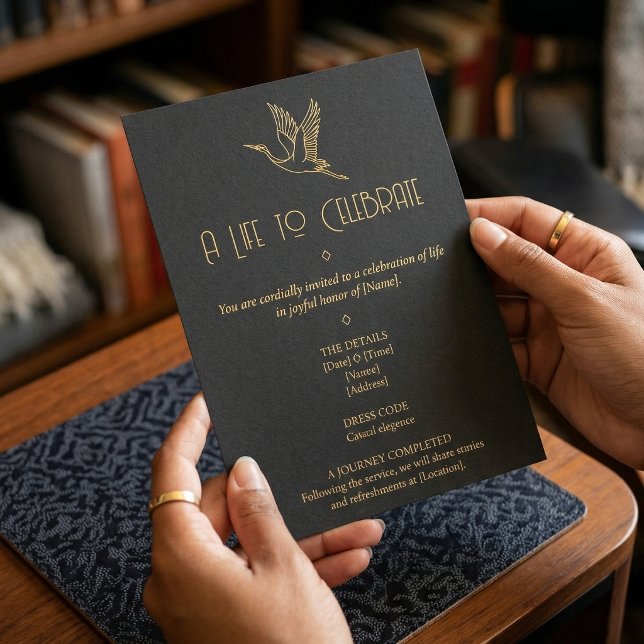 Convite Gold Filigree Art Deco | Crane Memorial (Lifestyle Shot)