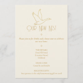 Convite Gold Filigree Art Deco | Goose Housewarming