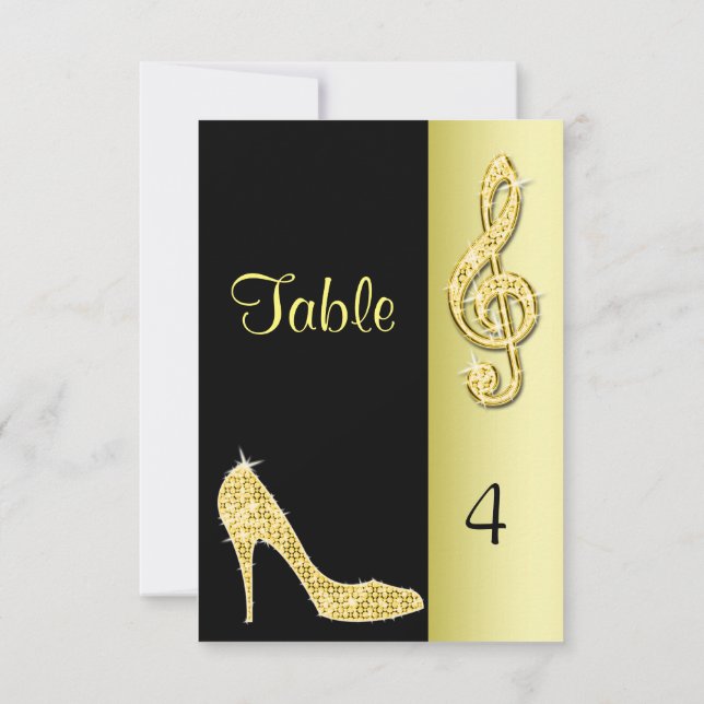 Convite Gold Stiletto & Treble Cleft (Verso)