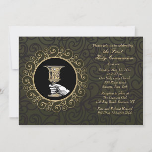 Convite Golden Chalice Communion Invitation