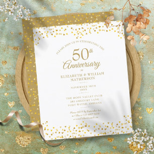 Convite Golden Hearts para o 50º Aniversário