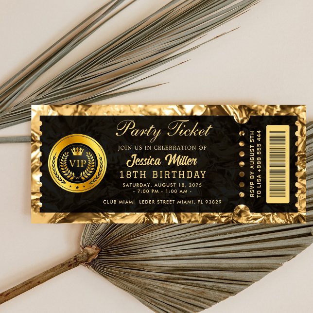 Convite golden ticket invitations (Criador carregado)