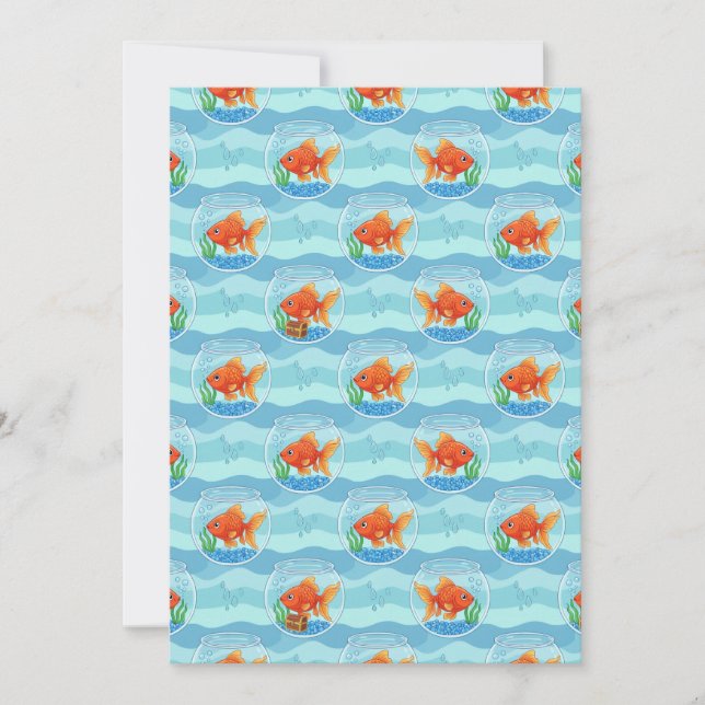 Convite Goldfish Birthday Party Invitation (Frente)