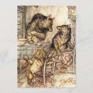 Convite Goldilocks e os Três Ursos