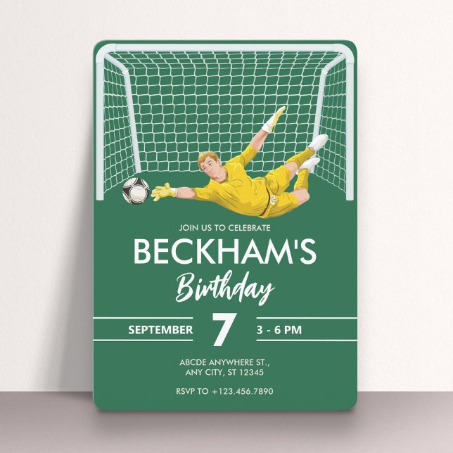 Convite Goleiro de futebol  (Criador carregado)