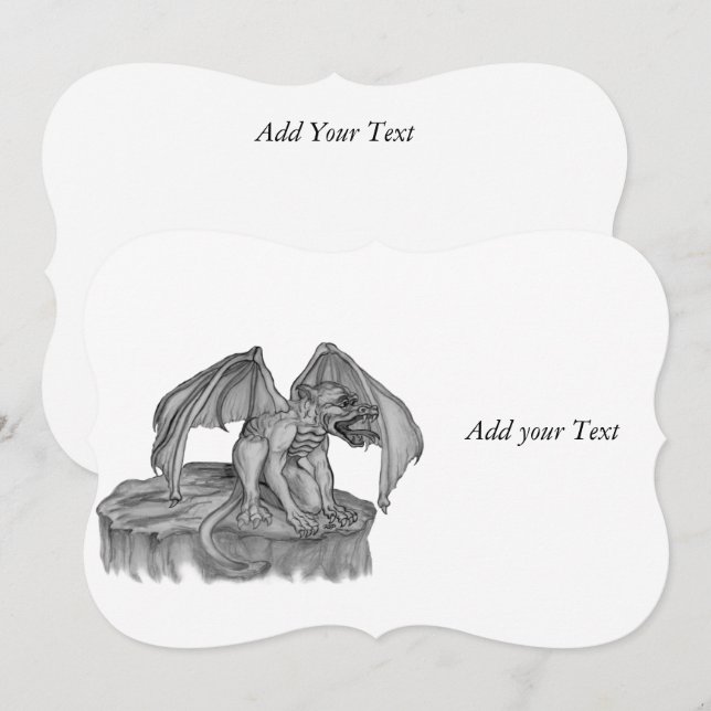 Convite Golem Gargoyle (Frente/Verso)
