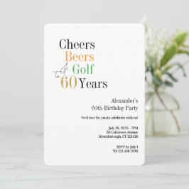 Convite Golf 60º Aniversário Abraça Cervejas Mínimo