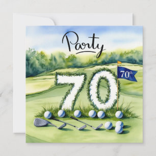 Convite Golf 70 Birthday