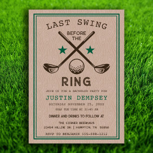 Convite Golf Bachelor Party