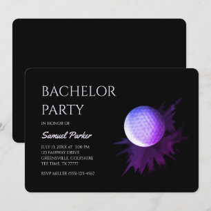 Convite Golf Bachelor Party - Mínimo Clássico de Golfe