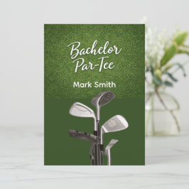 Convite Golf Bachelor Party on Green 