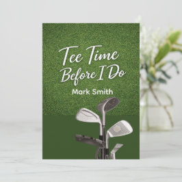 Convite Golf Bachelor Party on Green 