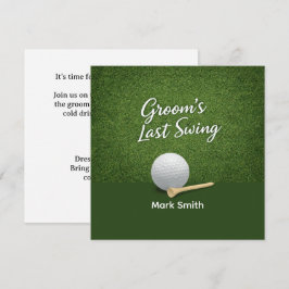 Convite Golf Bachelor Party on Green 