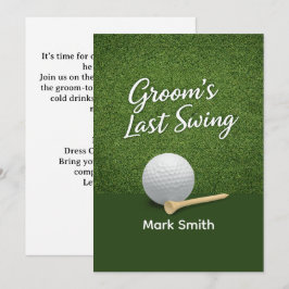 Convite Golf Bachelor Party on Green 