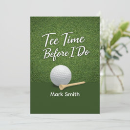 Convite Golf Bachelor Party on Green 