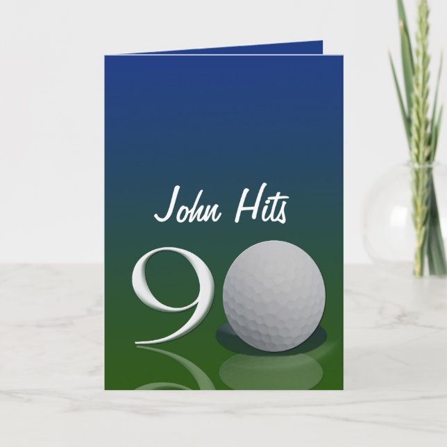 Convite Golf Birthday Invitation for 90 year old (Frente)