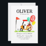 Convite Golf Caril Bola Balão Bola Bola Kids Golfer Aniver<br><div class="desc">Bola Bola de Golfe Moderna,  Bonita,  Balão de Golfe Crianças Golfer Convite de Aniversário</div>