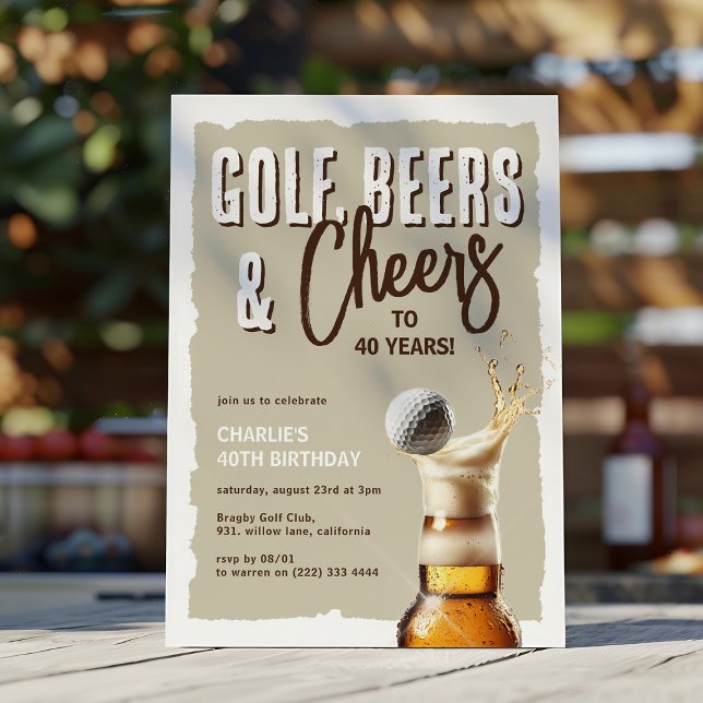 Convite Golf, Cervejas e Parabéns pelos 40 Anos de Idade (Criador carregado)
